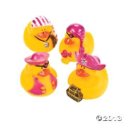 Pirate Girl Rubber Duckies<br>2"-1 dozen
